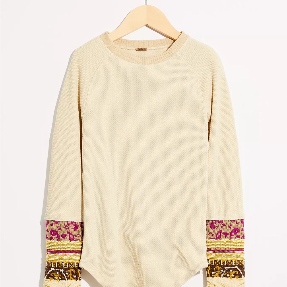 NWT Free People In The Mix Cuff Top